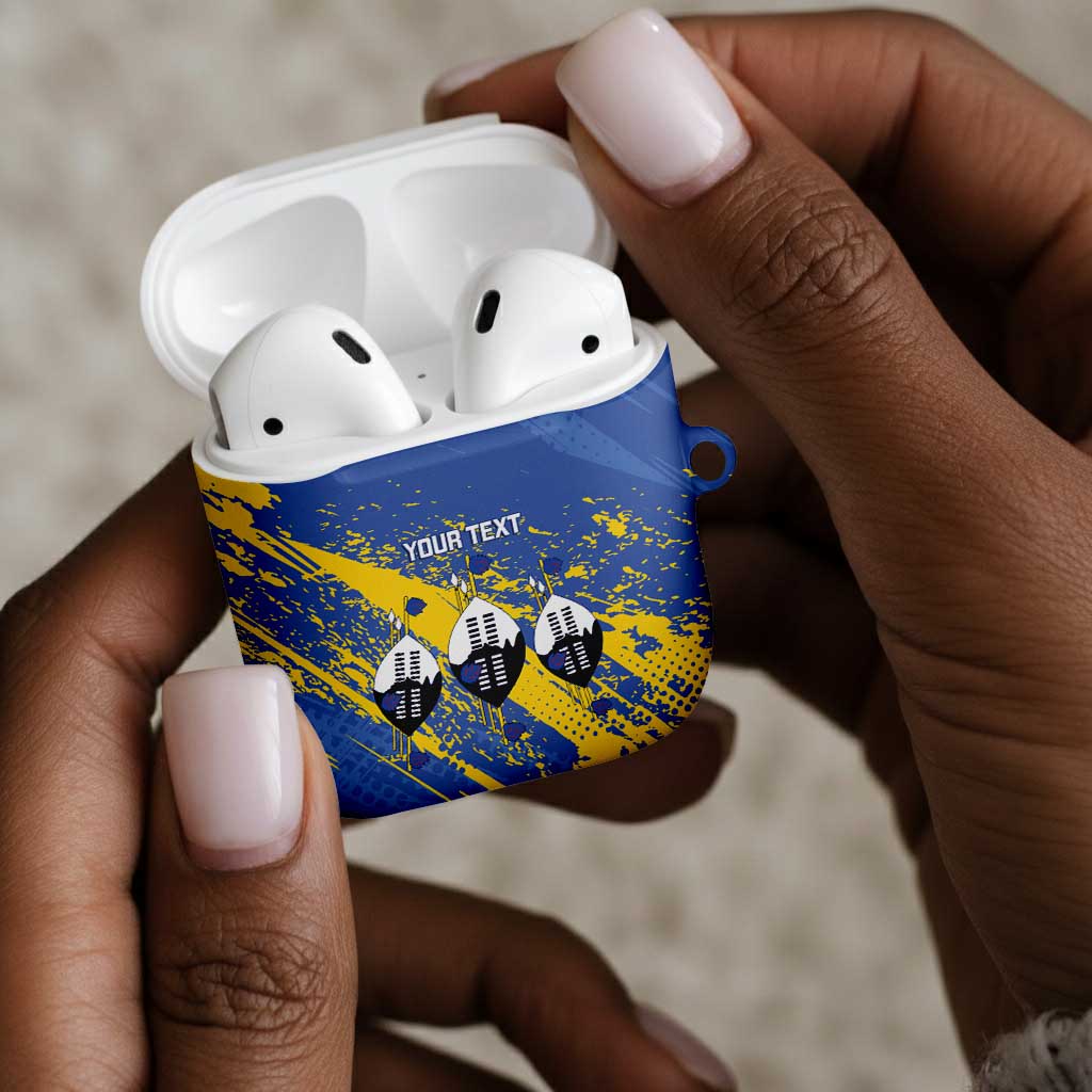 Eswatini Football Custom AirPods Case Sihlangu Semnikati Blue