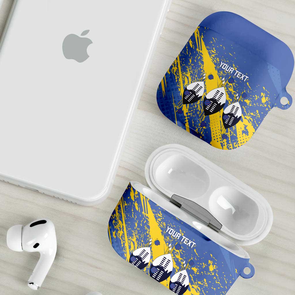 Eswatini Football Custom AirPods Case Sihlangu Semnikati Blue