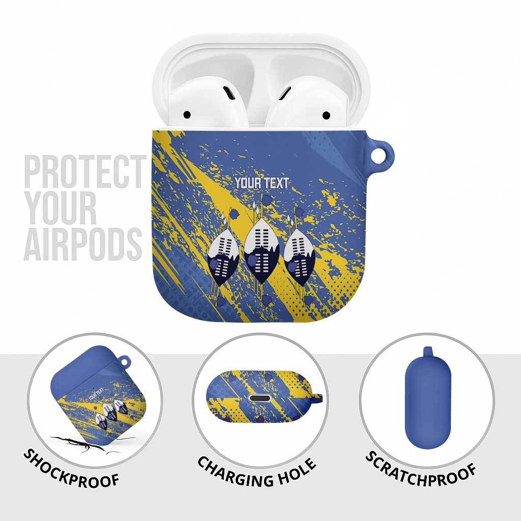 Eswatini Football Custom AirPods Case Sihlangu Semnikati Blue