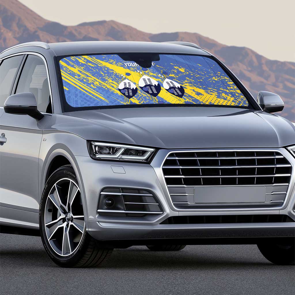 Eswatini Football Custom Auto Sun Shade Sihlangu Semnikati Blue