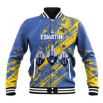 Eswatini Football Custom Baseball Jacket Sihlangu Semnikati Blue - African Pride