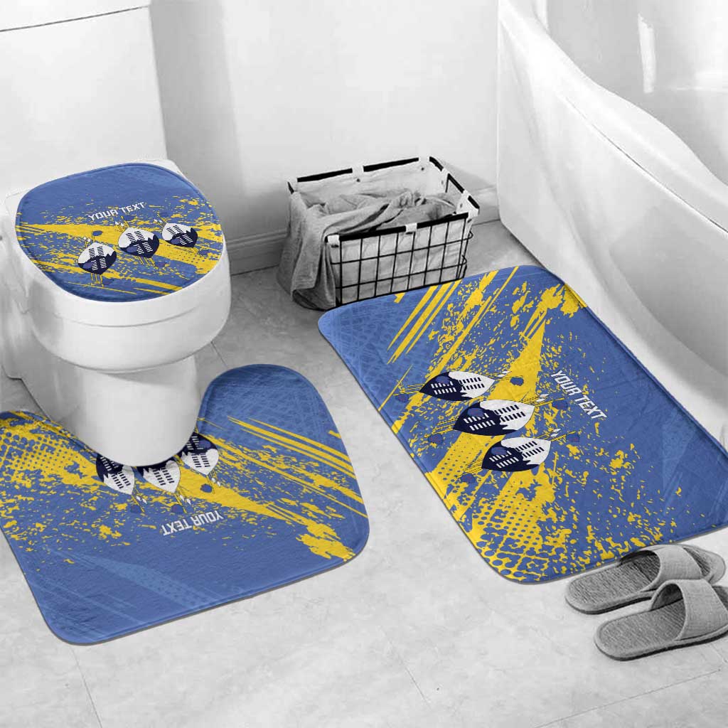 Eswatini Football Custom Bathroom Set Sihlangu Semnikati Blue