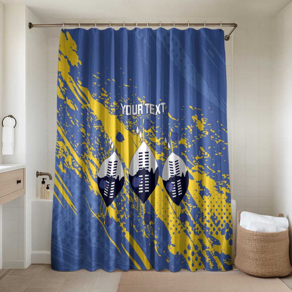 Eswatini Football Custom Bathroom Set Sihlangu Semnikati Blue
