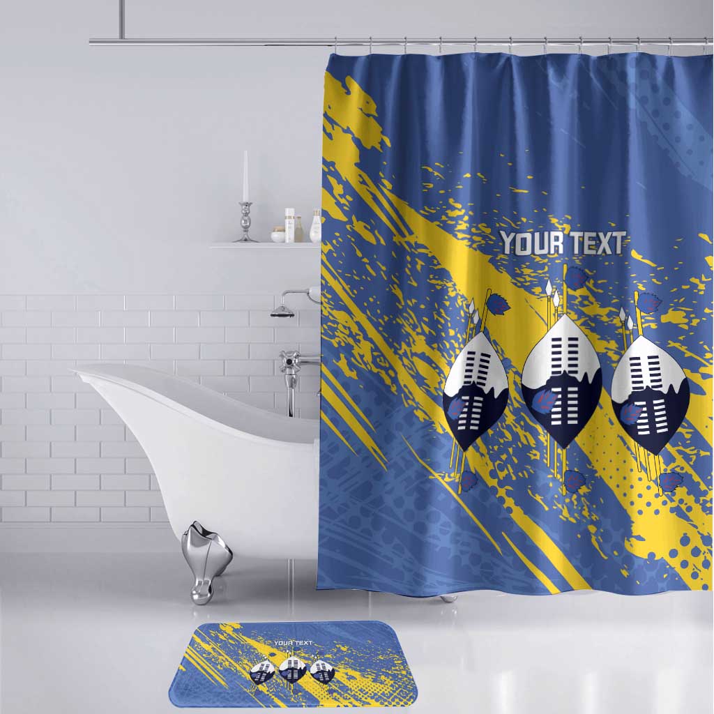 Eswatini Football Custom Bathroom Set Sihlangu Semnikati Blue