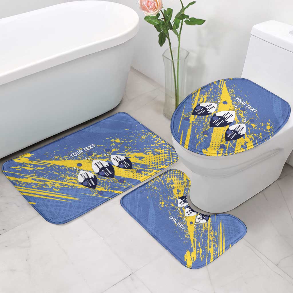 Eswatini Football Custom Bathroom Set Sihlangu Semnikati Blue