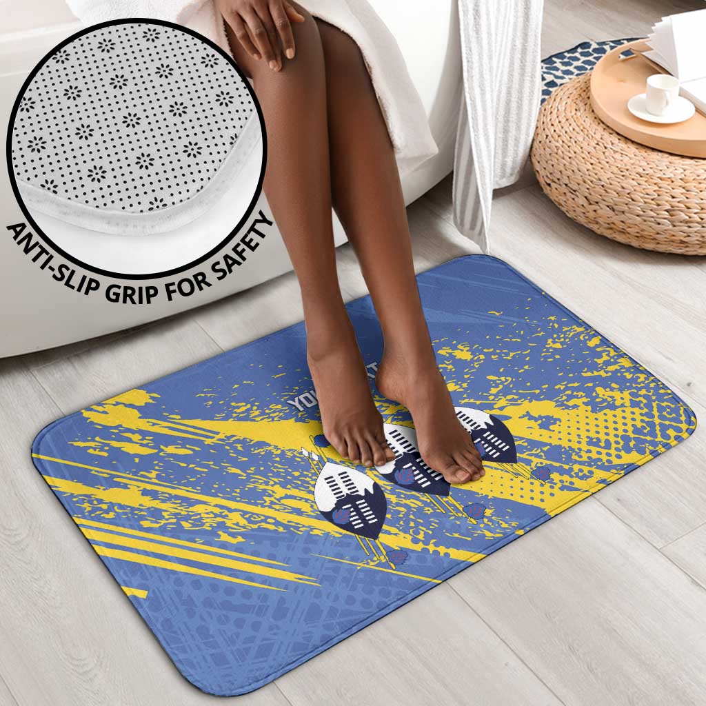 Eswatini Football Custom Bathroom Set Sihlangu Semnikati Blue