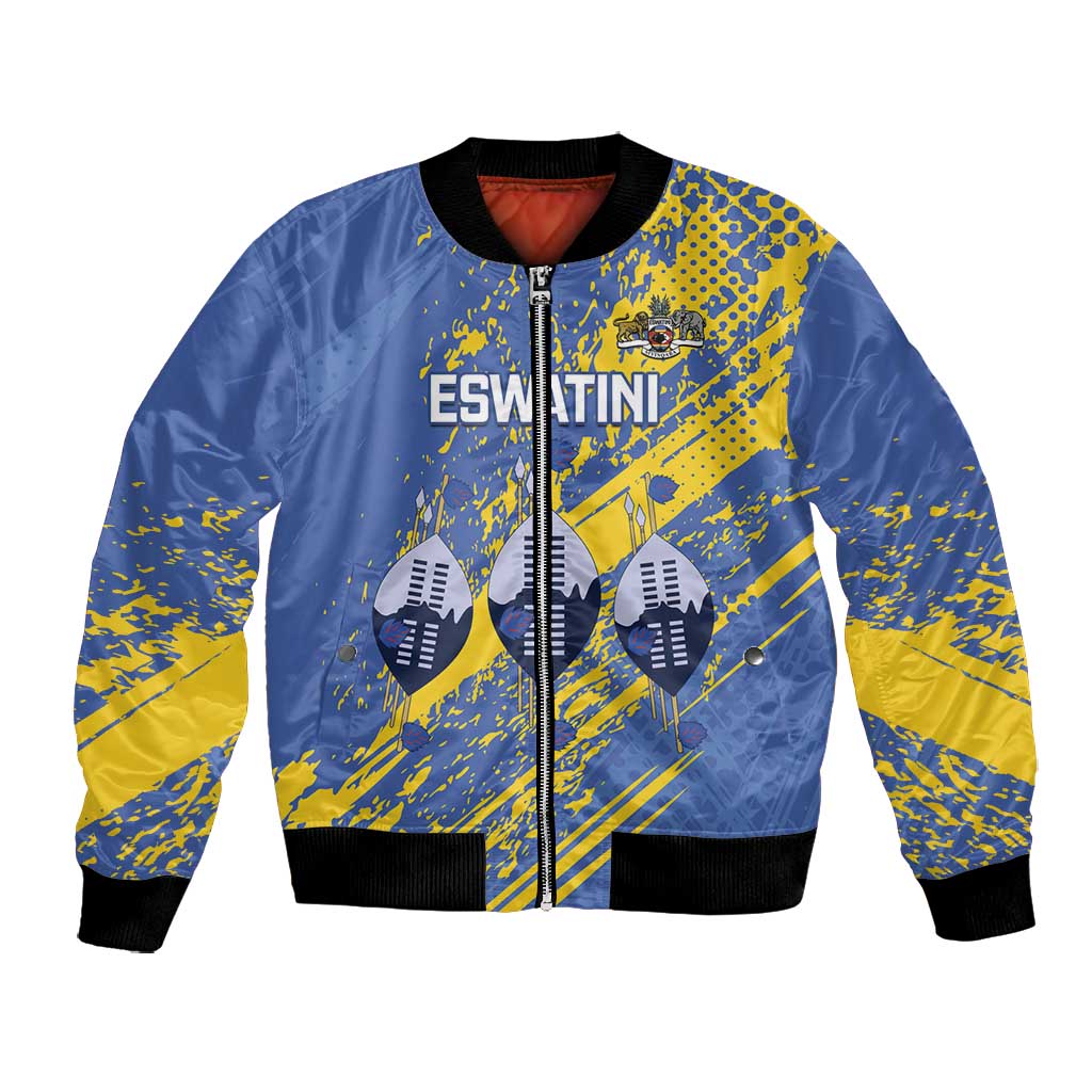 Eswatini Football Custom Bomber Jacket Sihlangu Semnikati Blue - African Pride