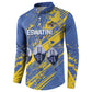Eswatini Football Custom Button Sweatshirt Sihlangu Semnikati Blue