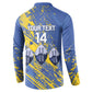 Eswatini Football Custom Button Sweatshirt Sihlangu Semnikati Blue