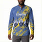 Eswatini Football Custom Button Sweatshirt Sihlangu Semnikati Blue