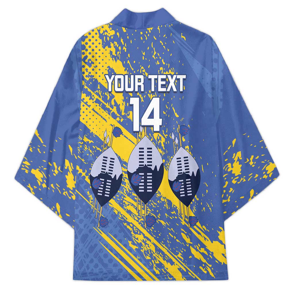 Eswatini Football Custom Kimono Sihlangu Semnikati Blue