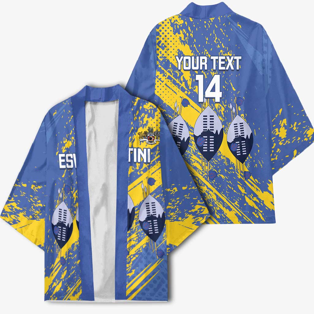Eswatini Football Custom Kimono Sihlangu Semnikati Blue