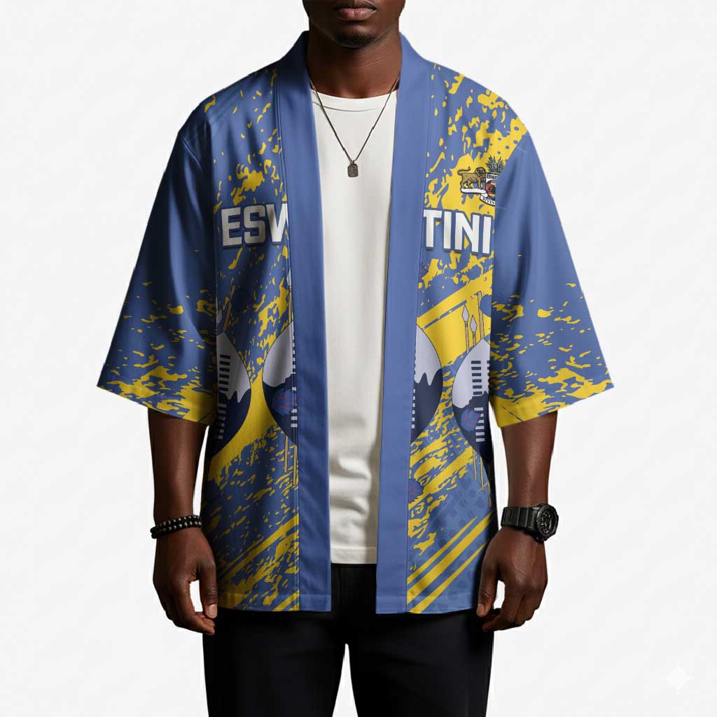 Eswatini Football Custom Kimono Sihlangu Semnikati Blue