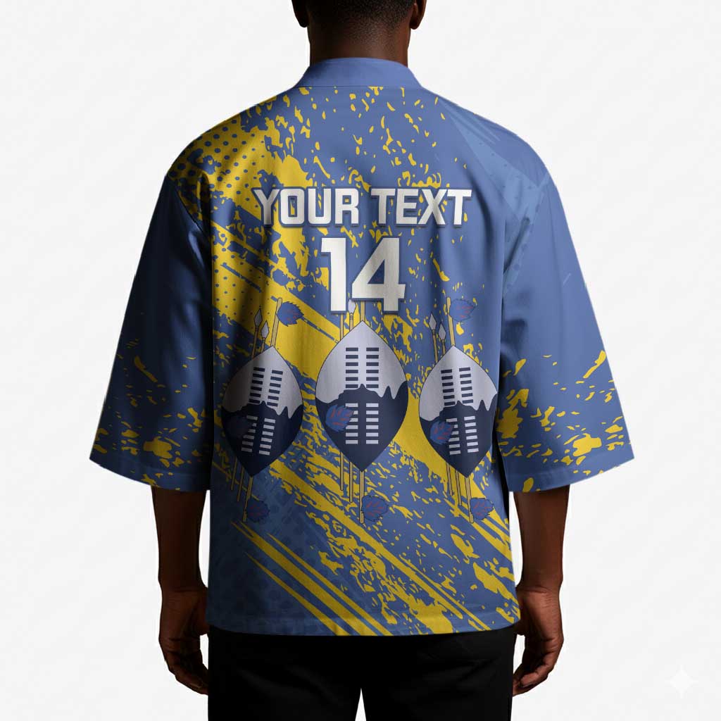 Eswatini Football Custom Kimono Sihlangu Semnikati Blue