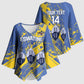 Eswatini Football Custom Kimono Sleeve Blouse Sihlangu Semnikati Blue