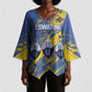 Eswatini Football Custom Kimono Sleeve Blouse Sihlangu Semnikati Blue