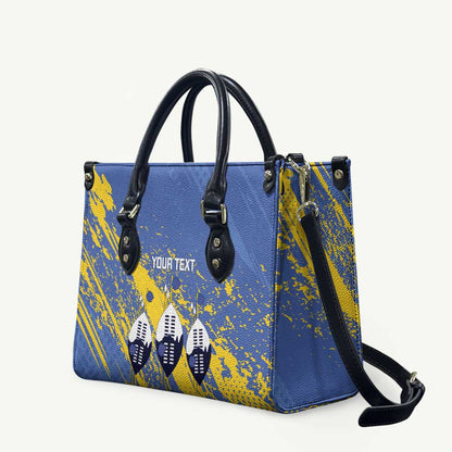 Eswatini Football Custom Leather Bag Sihlangu Semnikati Blue