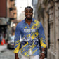Eswatini Football Custom Long Sleeve Button Shirt Sihlangu Semnikati Blue - African Pride