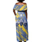 Eswatini Football Custom Off Shoulder Maxi Dress Sihlangu Semnikati Blue - African Pride
