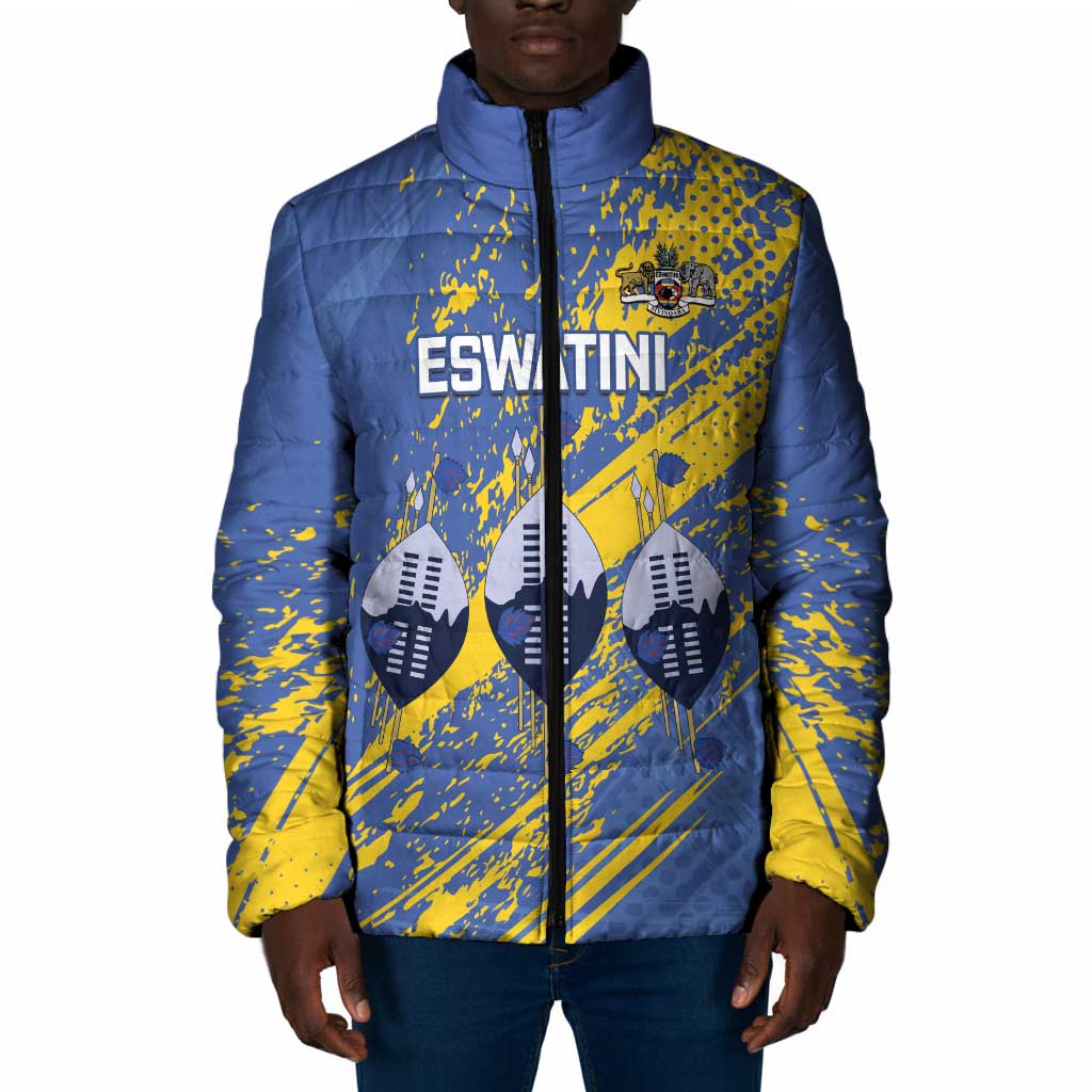 Eswatini Football Custom Padded Jacket Sihlangu Semnikati Blue