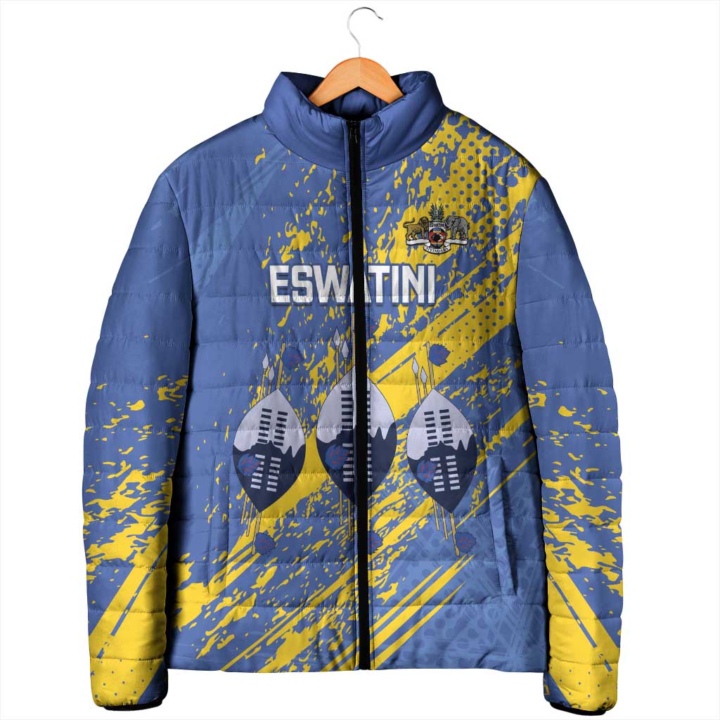 Eswatini Football Custom Padded Jacket Sihlangu Semnikati Blue