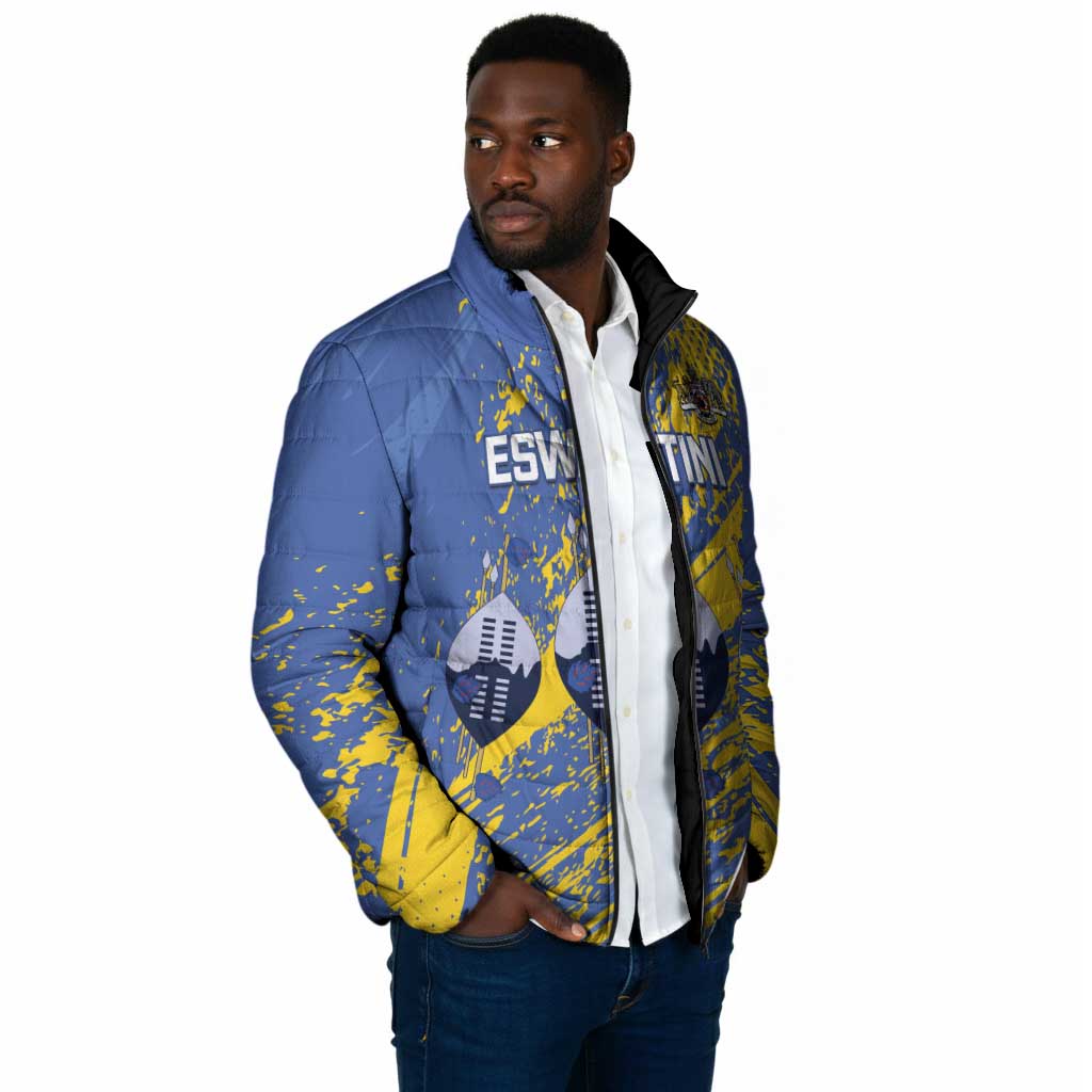 Eswatini Football Custom Padded Jacket Sihlangu Semnikati Blue