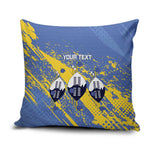 Eswatini Football Custom Pillow Cover Sihlangu Semnikati Blue