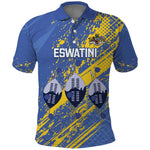 Eswatini Football Custom Polo Shirt Sihlangu Semnikati Blue - African Pride