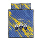 Eswatini Football Custom Quilt Bed Set Sihlangu Semnikati Blue - African Pride