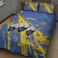 Eswatini Football Custom Quilt Bed Set Sihlangu Semnikati Blue - African Pride