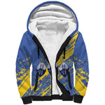 Eswatini Football Custom Sherpa Hoodie Sihlangu Semnikati Blue - African Pride