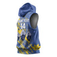 Eswatini Football Custom Sleeveless Hoodie Sihlangu Semnikati Blue - African Pride