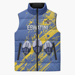 Eswatini Football Custom Sleeveless Puffer Jacket Sihlangu Semnikati Blue