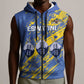 Eswatini Football Custom Sleeveless Zip Hoodie Sihlangu Semnikati Blue - African Pride