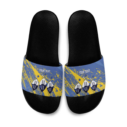 Eswatini Football Custom Slide Sandals Sihlangu Semnikati Blue