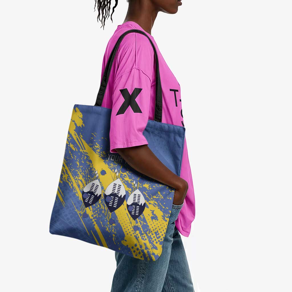 Eswatini Football Custom Tote Bag Sihlangu Semnikati Blue