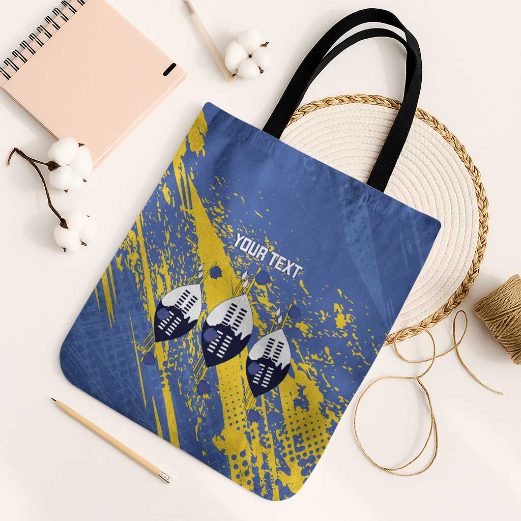 Eswatini Football Custom Tote Bag Sihlangu Semnikati Blue