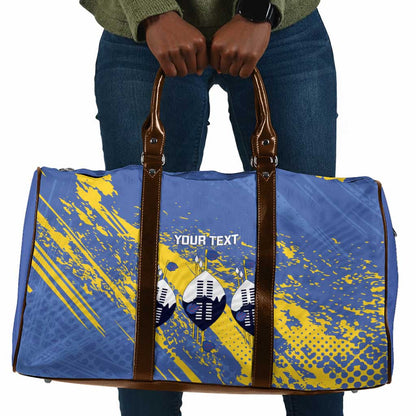 Eswatini Football Custom Travel Bag Sihlangu Semnikati Blue