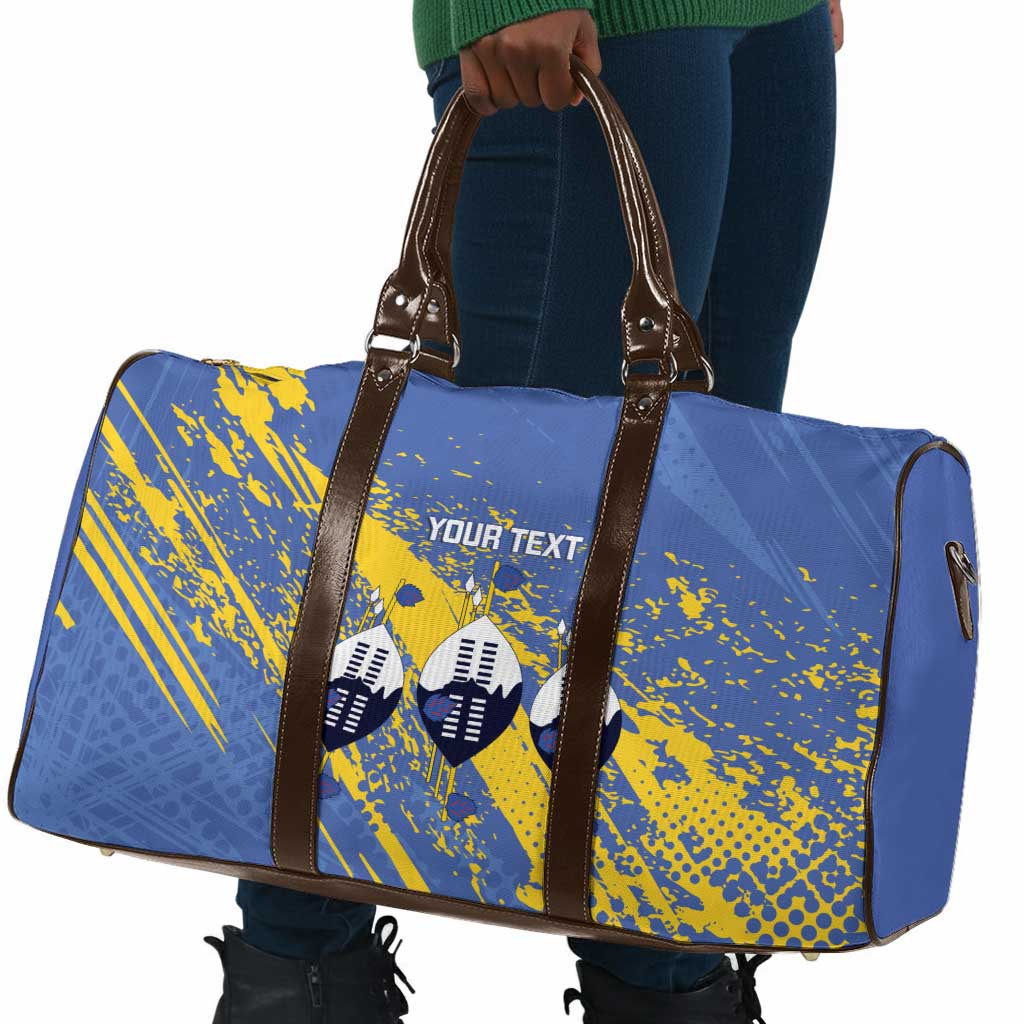 Eswatini Football Custom Travel Bag Sihlangu Semnikati Blue