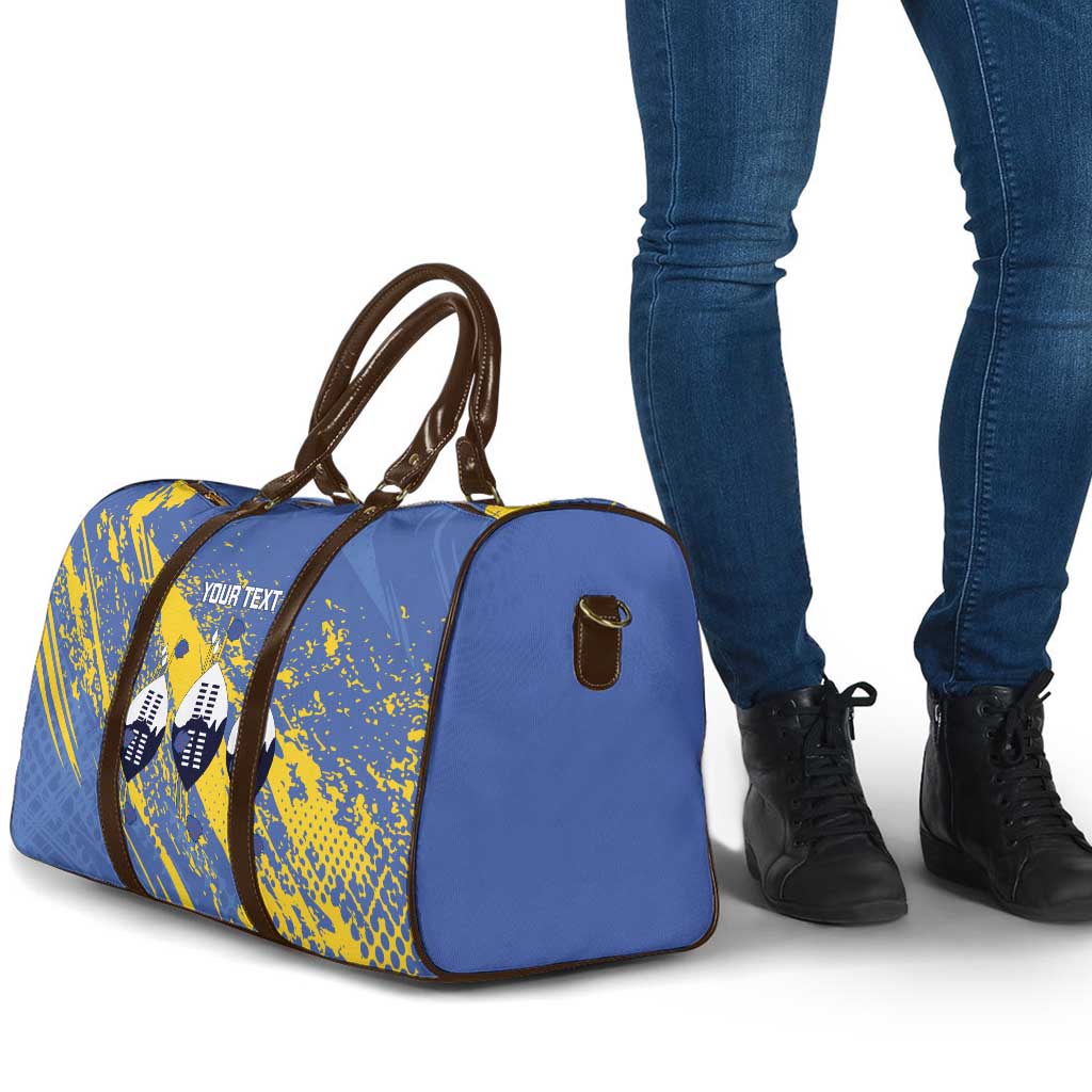 Eswatini Football Custom Travel Bag Sihlangu Semnikati Blue
