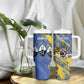 Eswatini Football Custom Tumbler With Handle Sihlangu Semnikati Blue - African Pride