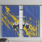 Eswatini Football Custom Window Curtain Sihlangu Semnikati Blue - African Pride