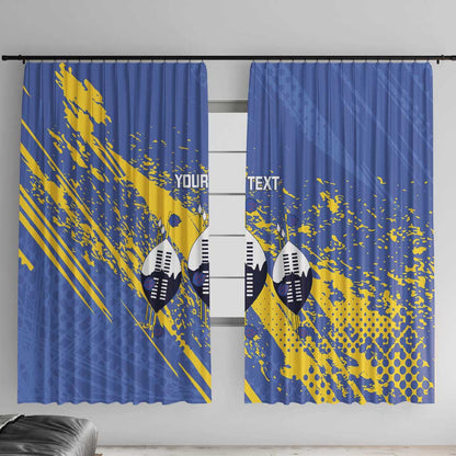 Eswatini Football Custom Window Curtain Sihlangu Semnikati Blue - African Pride