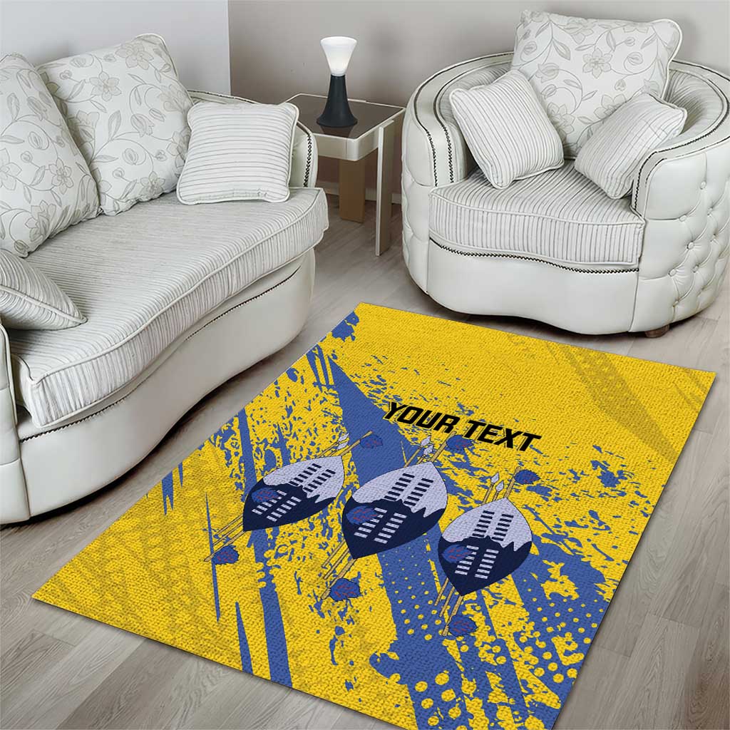 Eswatini Football Custom Area Rug Sihlangu Semnikati Yellow - African Pride