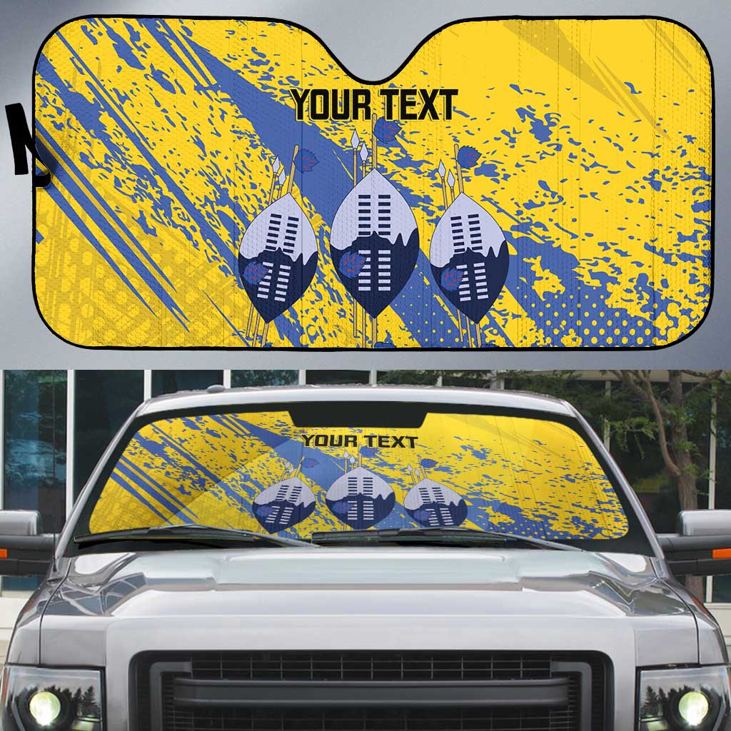 Eswatini Football Custom Auto Sun Shade Sihlangu Semnikati Yellow