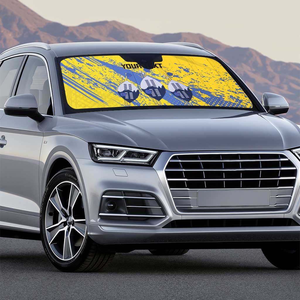 Eswatini Football Custom Auto Sun Shade Sihlangu Semnikati Yellow