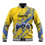 Eswatini Football Custom Baseball Jacket Sihlangu Semnikati Yellow - African Pride