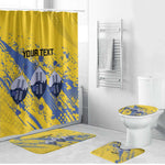 Eswatini Football Custom Bathroom Set Sihlangu Semnikati Yellow