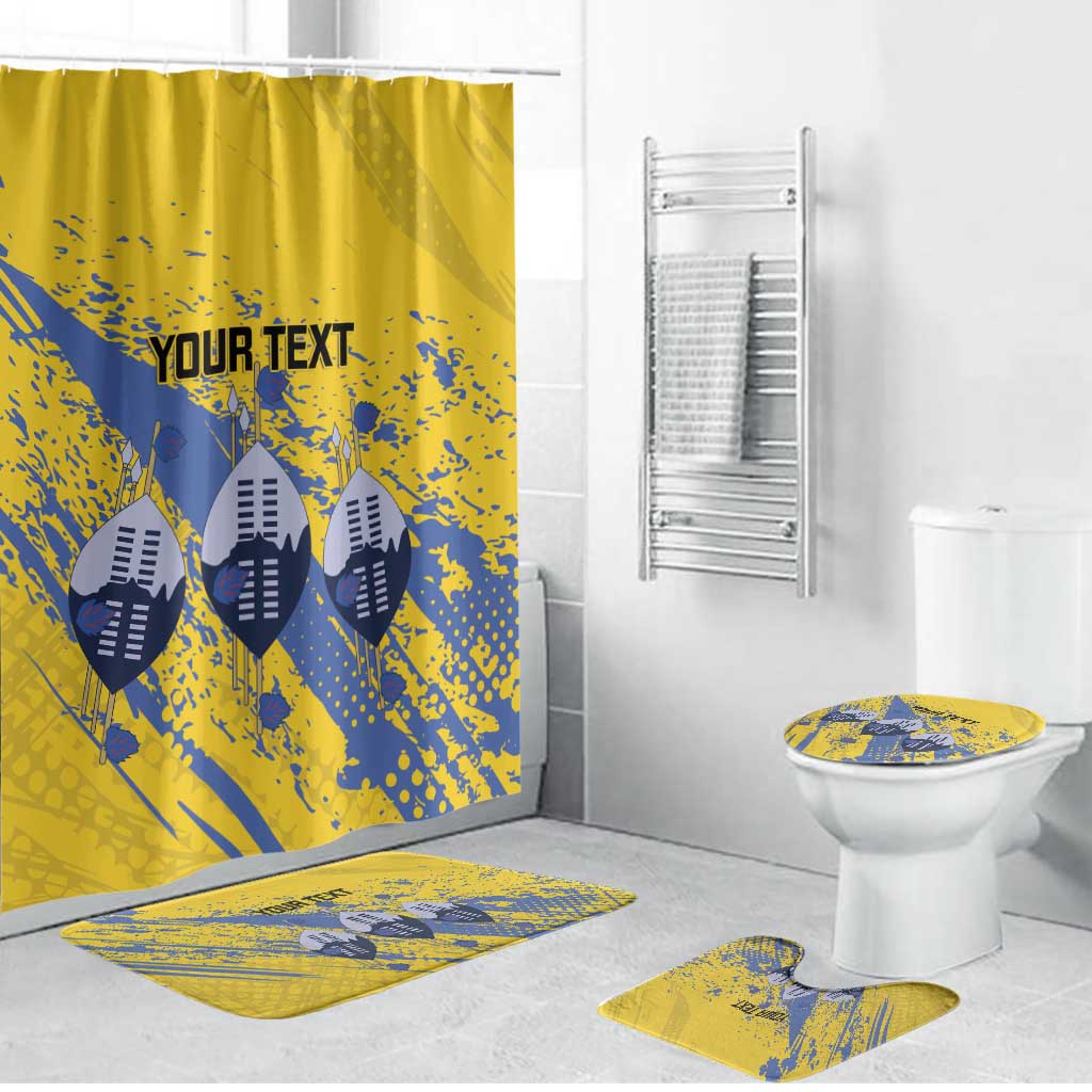 Eswatini Football Custom Bathroom Set Sihlangu Semnikati Yellow