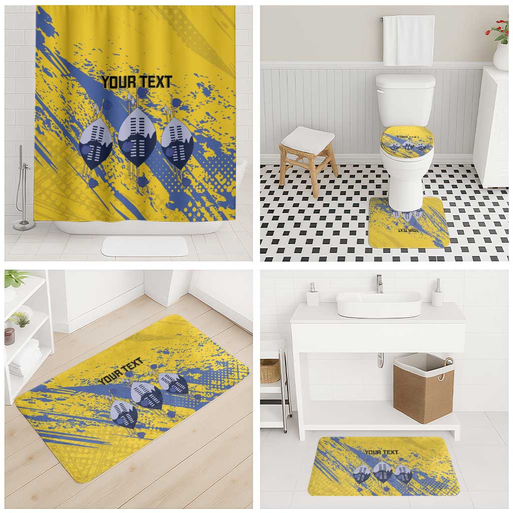 Eswatini Football Custom Bathroom Set Sihlangu Semnikati Yellow